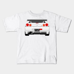 GTR R34 WHITE Kids T-Shirt